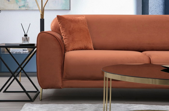 Atelier Del Sofa Sofá-Cama de Esquina Color Canela
